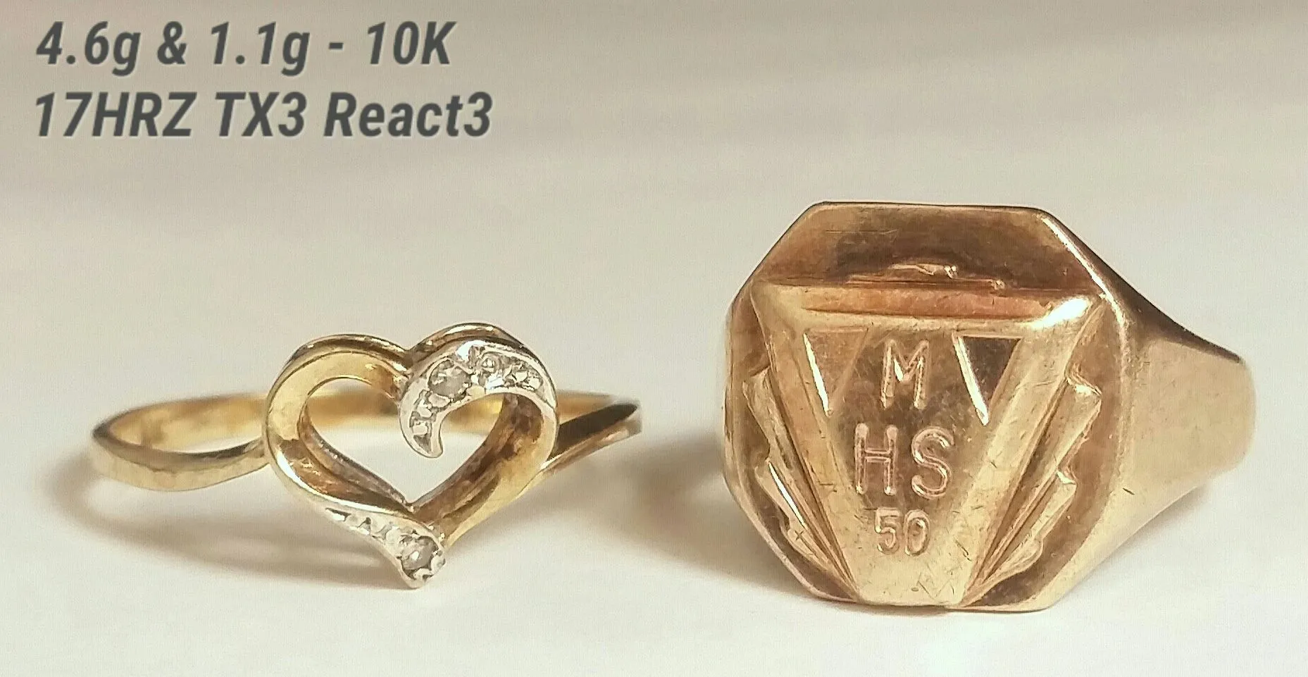 Found in a park. Both rings, were with in feet of each other. 
Roughly 4-6"deep. Hopefully I can find the owner of the class ring. He or she would be 
