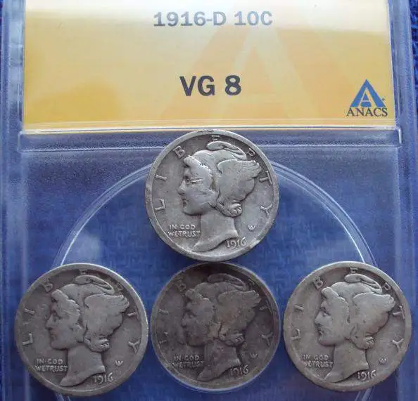 Four 1916 merc dimes - I dug 4- 1916 merc dimes within 3 weeks
1-1916-D
2-1916P
1-1916-S