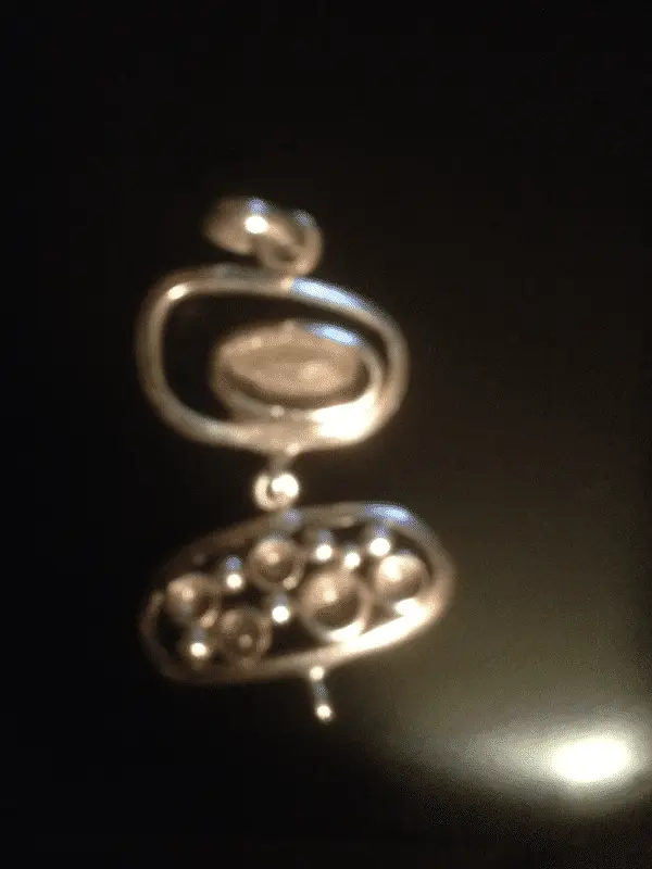 Front of silver bracelet piece