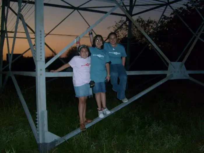 future Treasure hunters - these are my nieces Cheyanne,Lauren and my daughter Shelby. we were out Geocaching. they love going out with me. looks like 