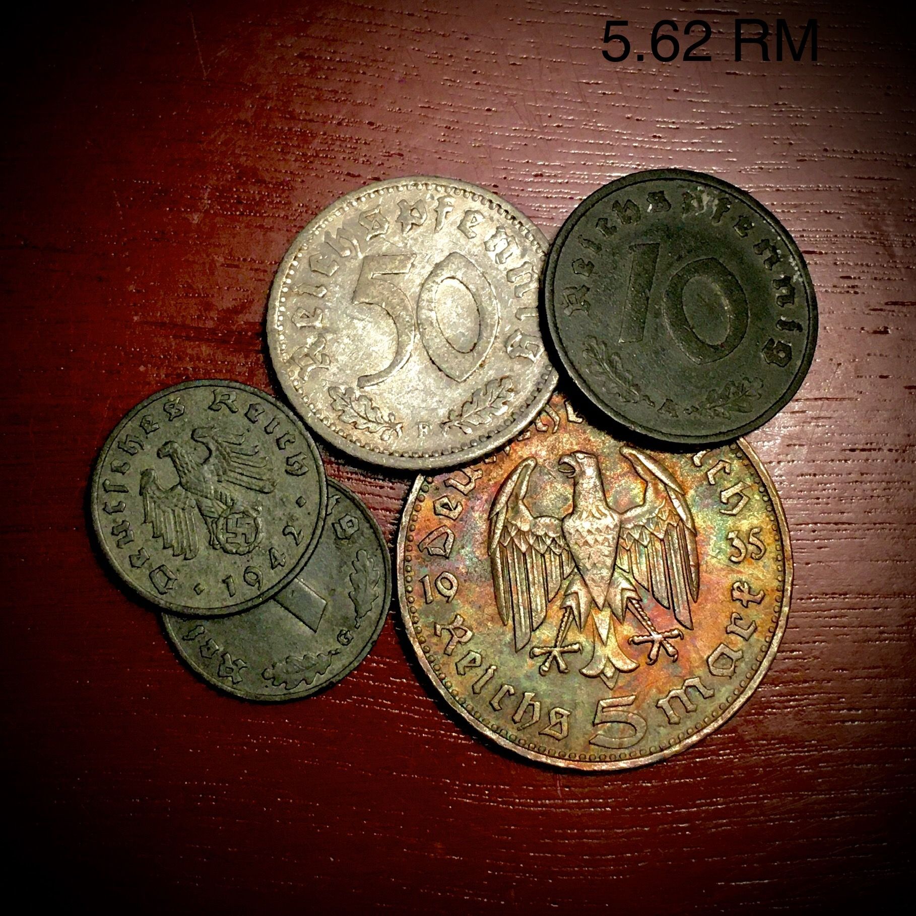 German Pocket Change 1944. 5.62 Reichsmark