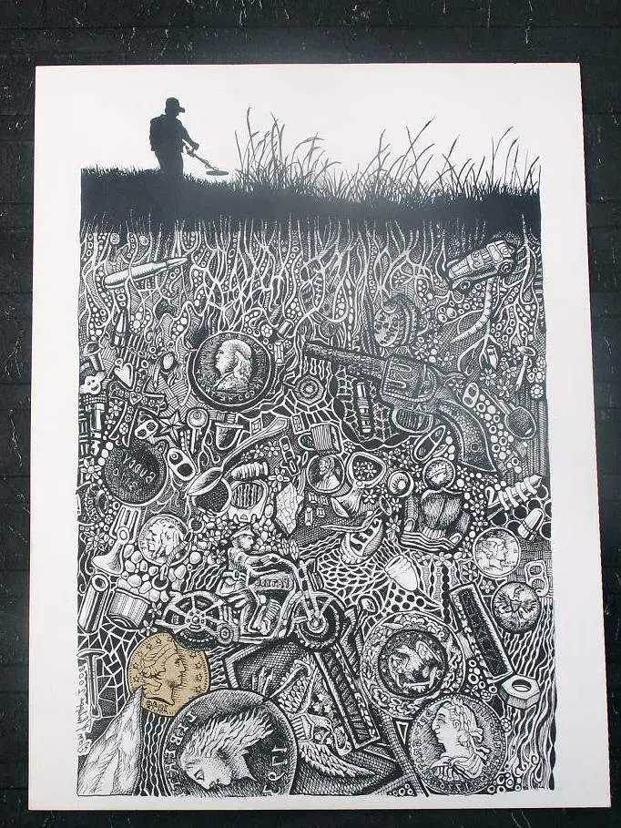 Gold Coin Drawing - Auctioned at Group Hunt.