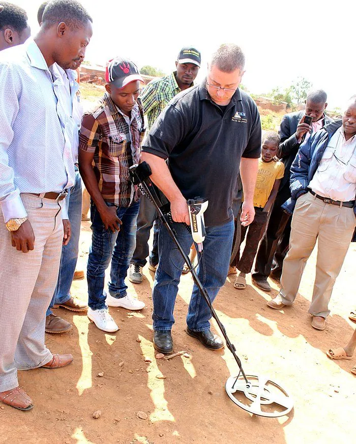 Gold prospecting with the Black Hawk gold detector.
