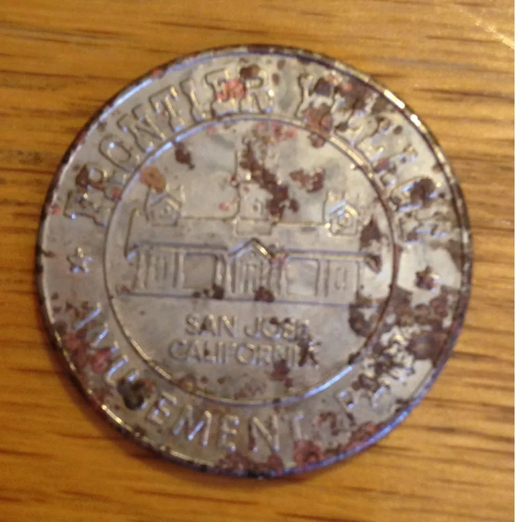 Good Luck token from an amusement park that closed in the 1980's.