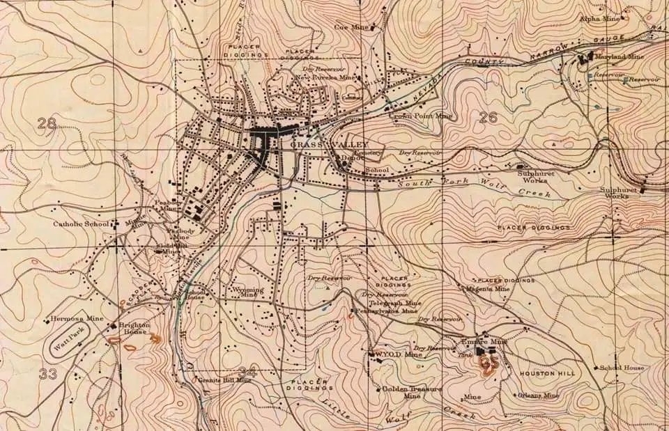 Grass Valley Map 🧭 The Original Treasure Hunting Website