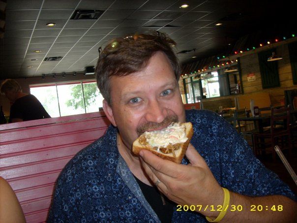 having a sandwich many, many years ago