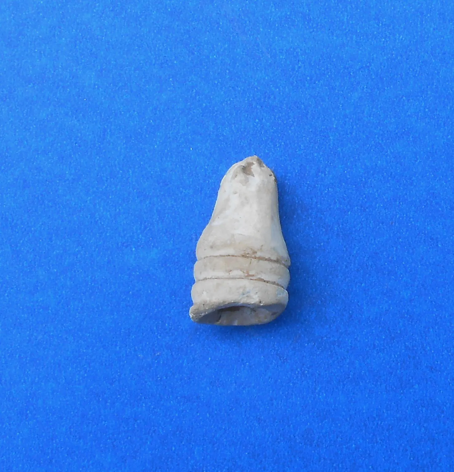 I dug this .58 cal.bullet  carved into a chess piece at a mid 1862 U.S. camp in late Sept. 2015.