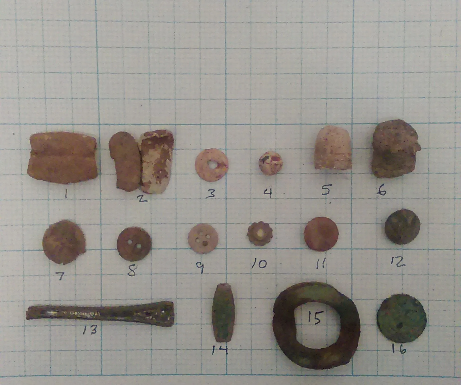 IMAG1580 Lead, grommets, buttons bullets. Jackson County, Ala 2016.