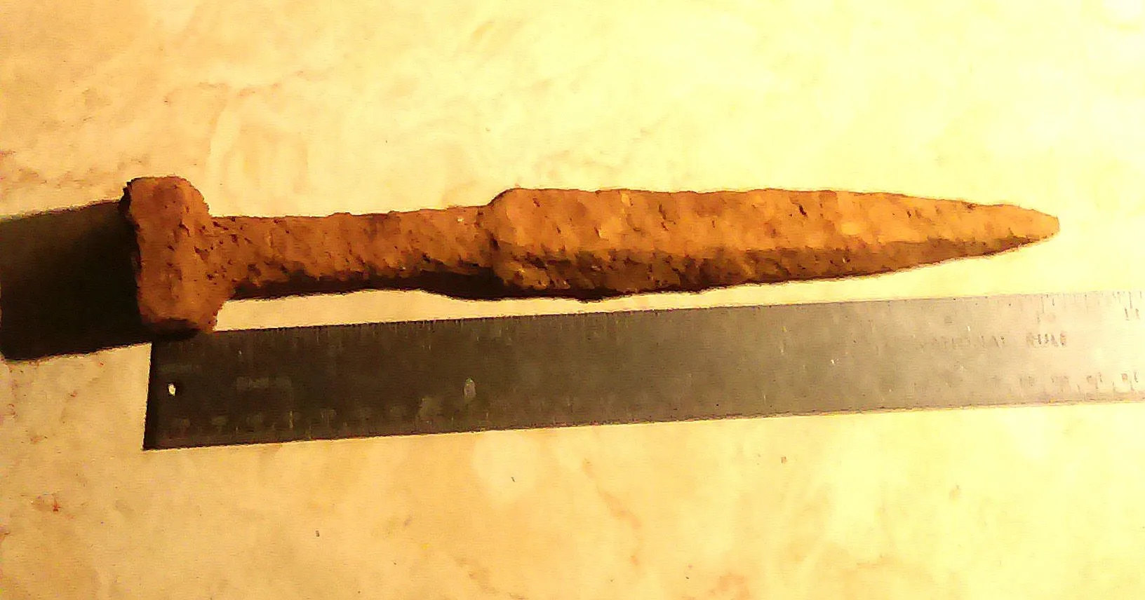 IMAG1641 (1) edited 1

Railroad Spike, tent stake. Found 2016 Jackson Co Ala.