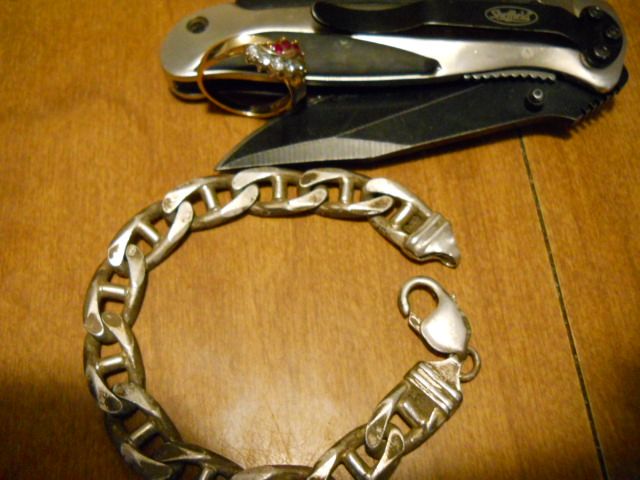 italian silver bracelet dug up