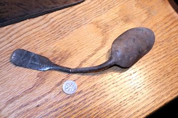 Jabez C Baldwin, salem Ma 1795-1813.
42 Gram Silver Spoon,
two pieces recovered
 6 months apart,
Fits like a key :)