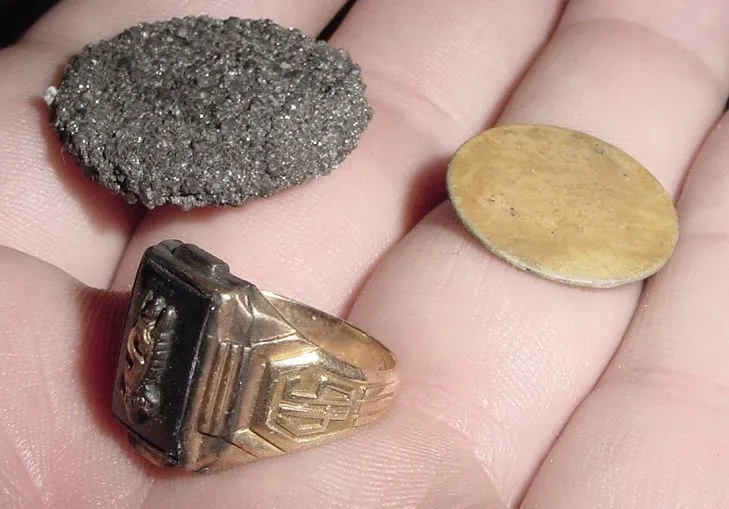 JUNE 23RD - 1946 CLASS RING - SILVER QUARTER AND A BUFFALO NICKEL