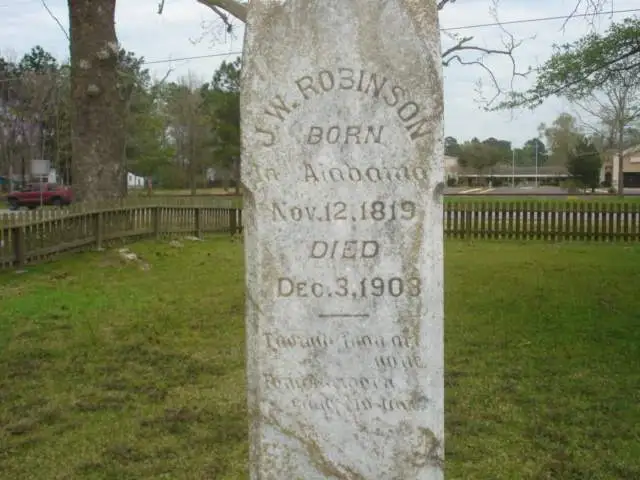 JW Robinson Grave