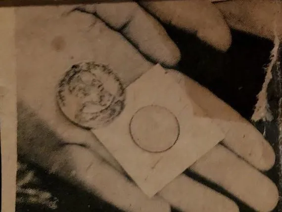 LARGE MEDAL IS FROM A LATE 1800s PENNY FARTHING BIKE RACE - COIN IS AN 1857 SEATED QUARTER