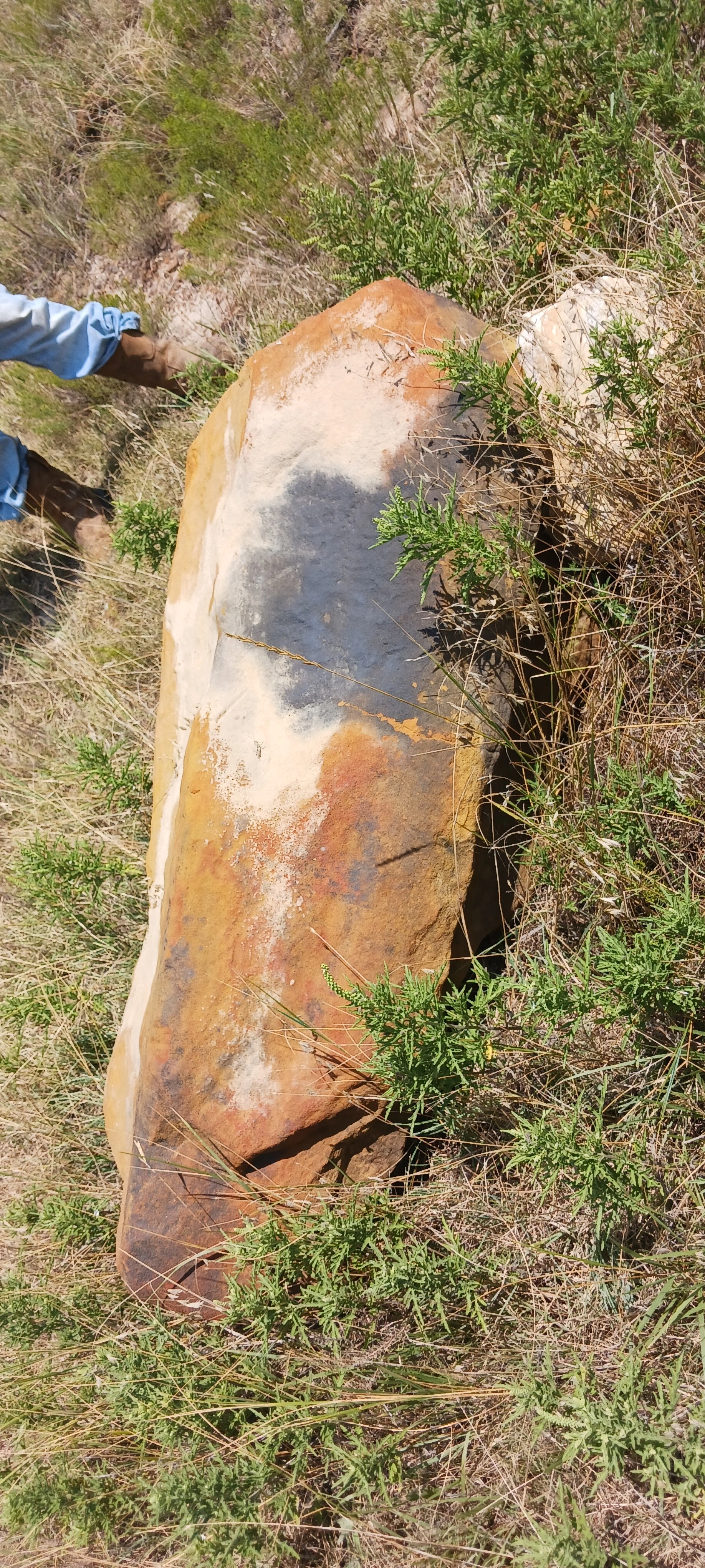 Large rocks shaved like a coffin