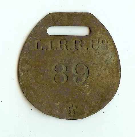 LIRR Baggage Tag #2 - LIRR Baggage Tag, circa 1880s.