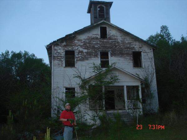 Me at a Old church. - Me while detecting with James In Alabama at a old chuch close to my house.