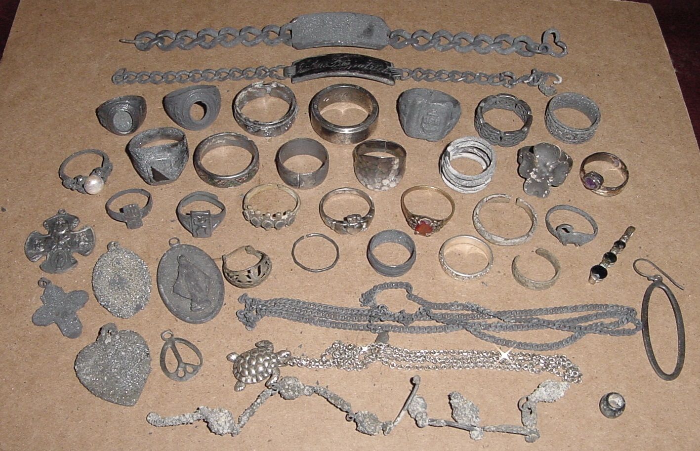 MOST OF MY SILVER JEWELRY FOR 2015 - (SOME IS MISSING BECAUSE IT IS GOING INTO A MUSEUM DISPLAY)