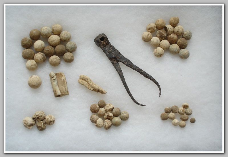 Musket balls found in area while hunting for site.