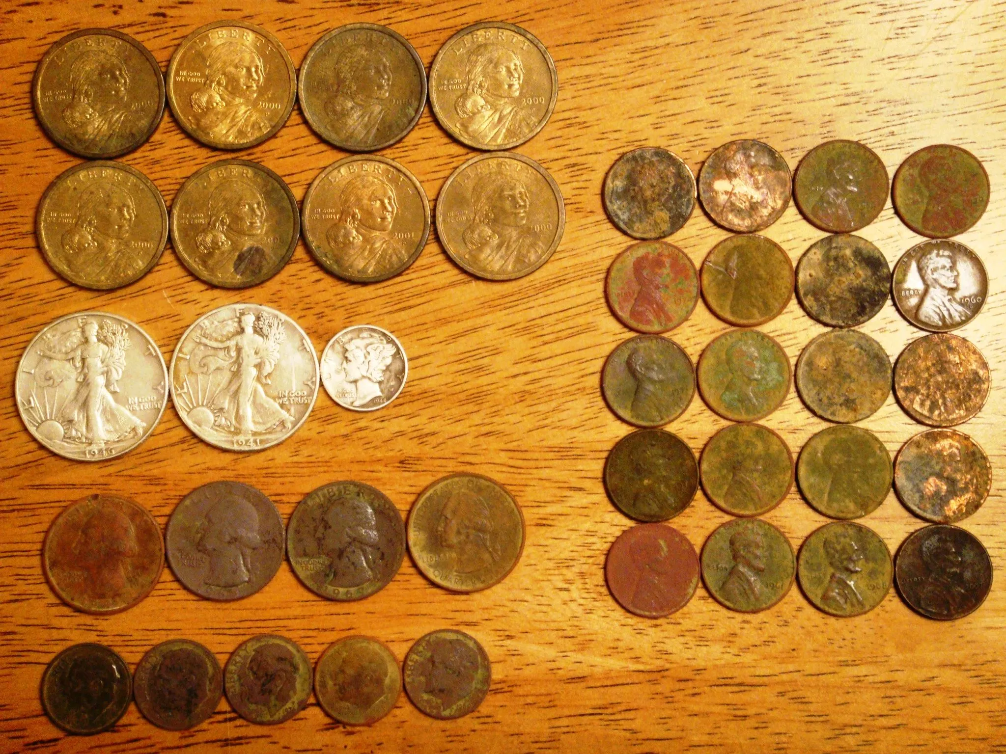 My first ever silver half in 20+ yrs detecting, and both in the same hole!!