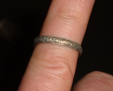 My first ring. - Found at a swimming area at a campground.