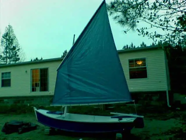 My sailboat - This is a Jim Michalak designed Mayfly14. Its a great little boat to sail and was a blast to build