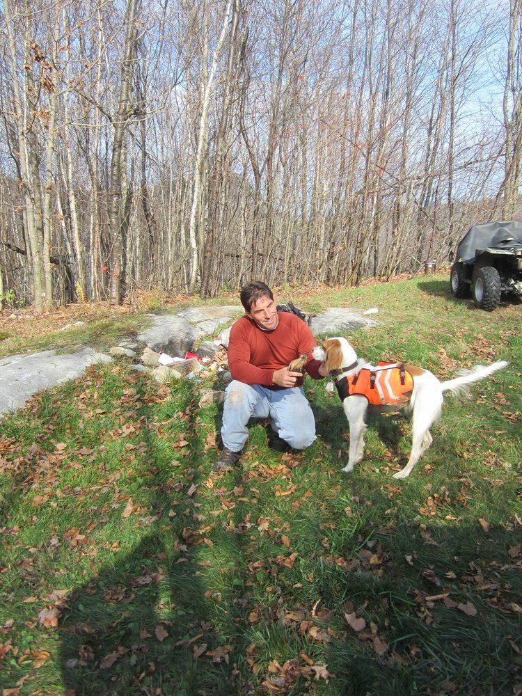 My setter and I in Vermont