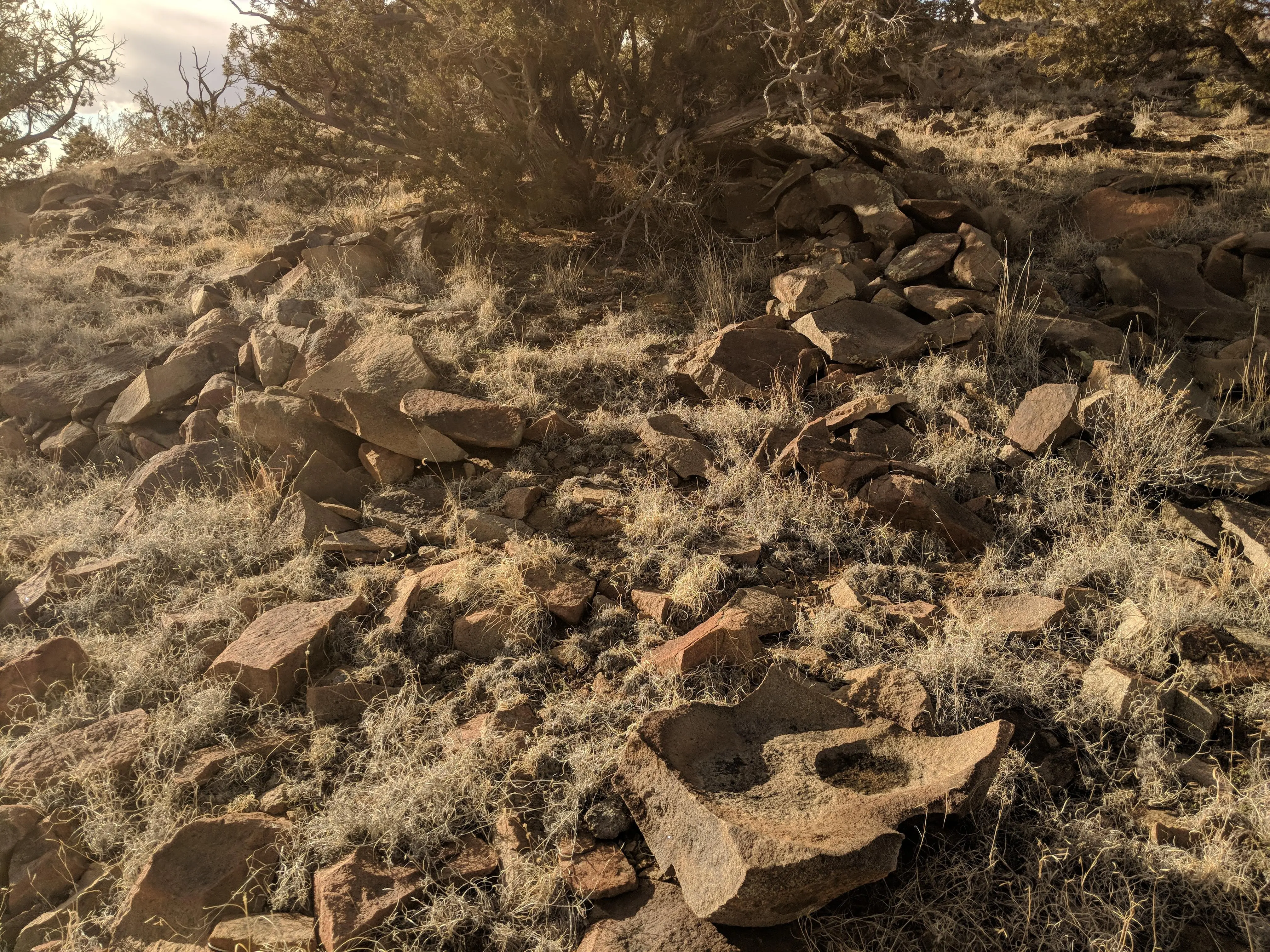 Old stone circle with Hart dish