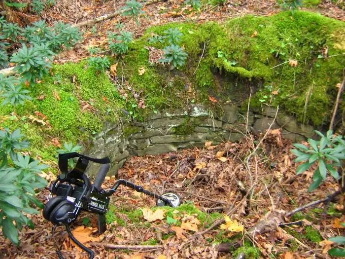 Old Well?  - Some nice old mossy stonework with the detector for scale.