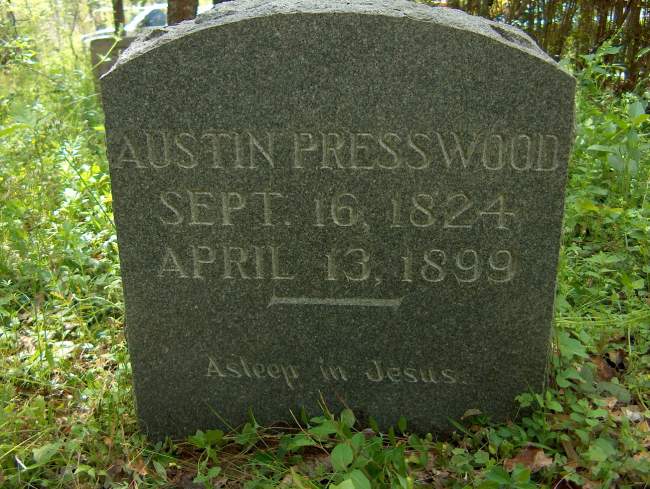 One of the Founders - Austin Presswood, One of the founders of the original town "Presswood"