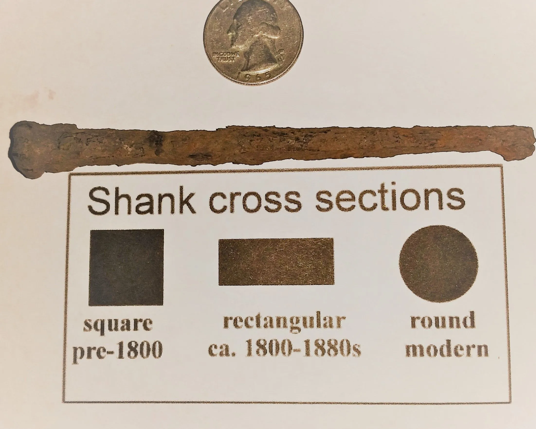 One of the nails found at same house