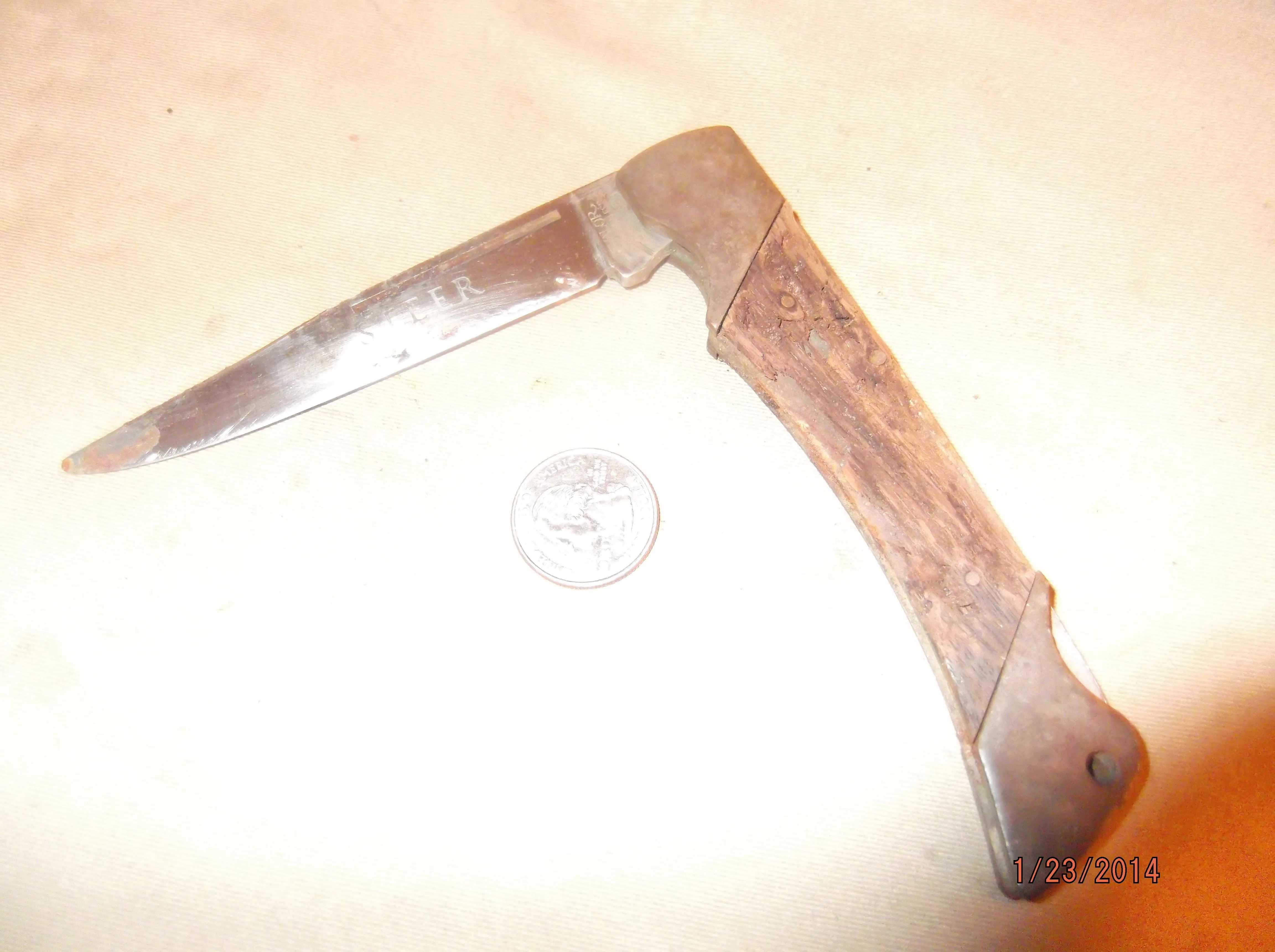 only markings on the knife "STEER" dated to be late 70's early 80's