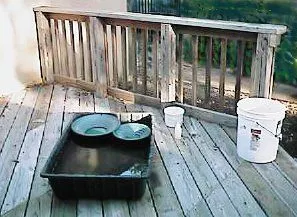 Panning concentrates on the back porch