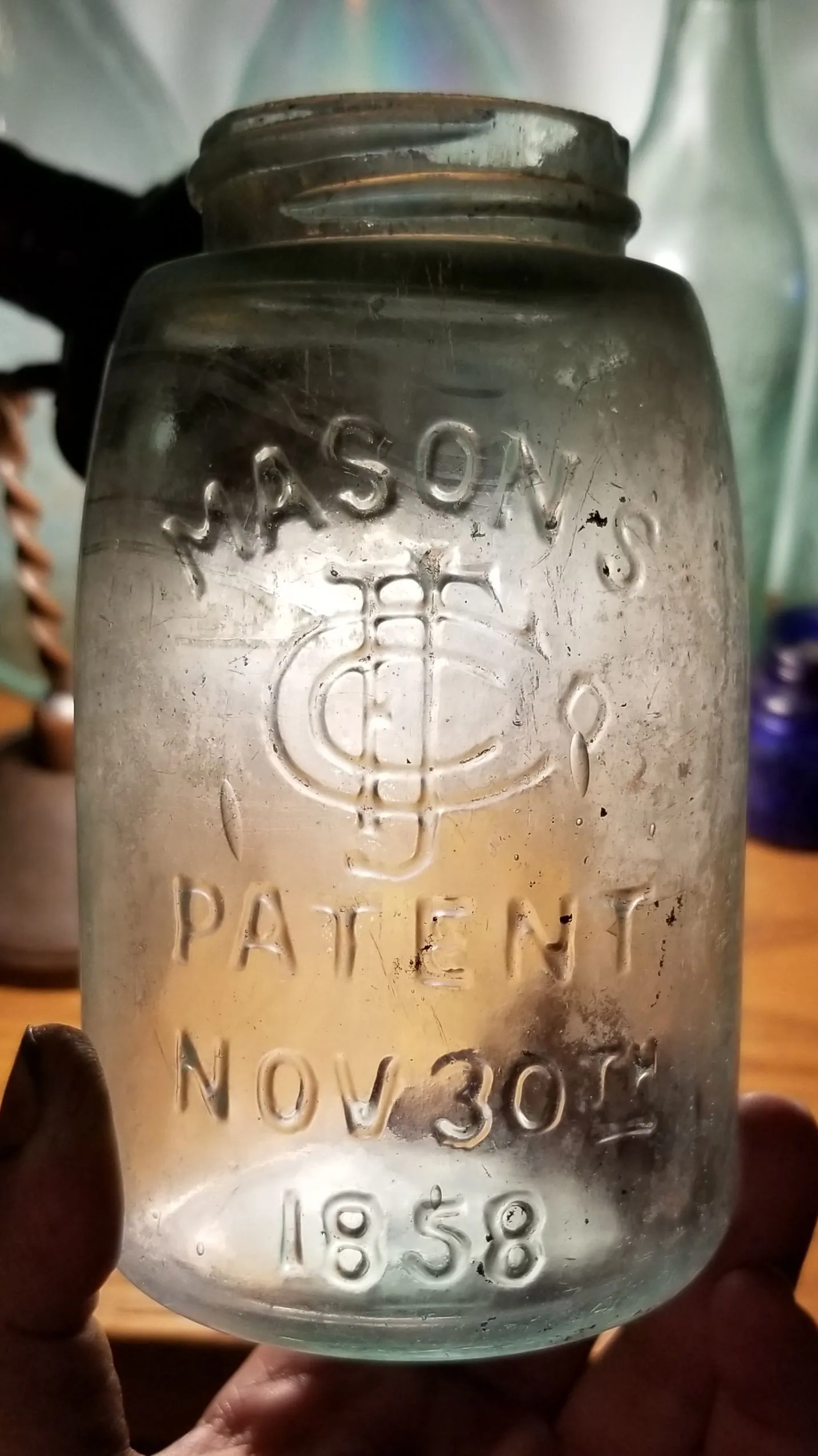 Pat. 1858 Masons Jar