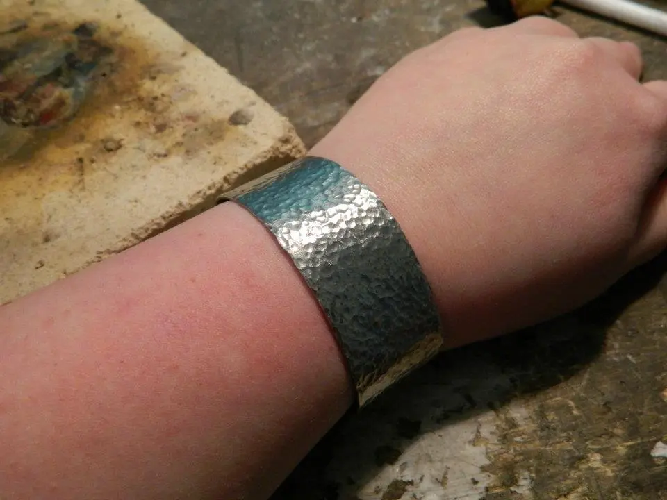 Pewter cuff I did a while back