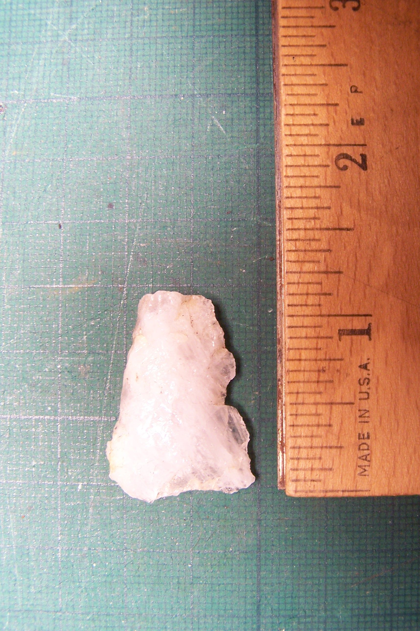 Quartz Projectile Point
Late Woodland Triangle - Madison
European Contact Period
Bethel, CT
2016