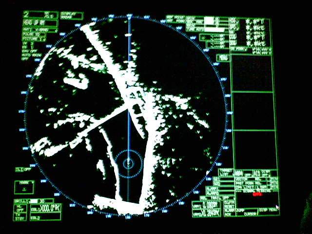 radar - This a pic of the radar of the boat between the bridges at Memphis, TN.