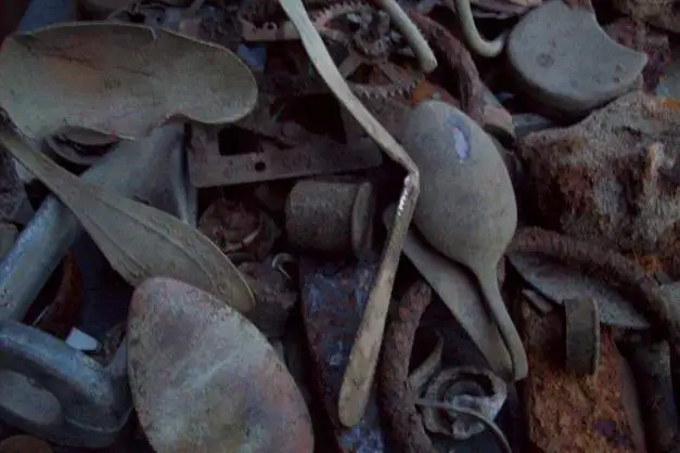 relics iron , & junk - 8 - 5 gallon buckets of this kind of stuff