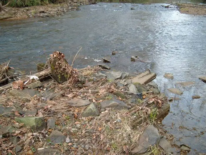 Remains of a bridge. - Went to some old mines and coke ovens.