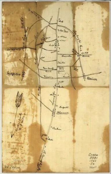 Researched my old home town area of Northern KY and found this early 1800's map of Florence.  Thought it was cool, as it showed the buildings.