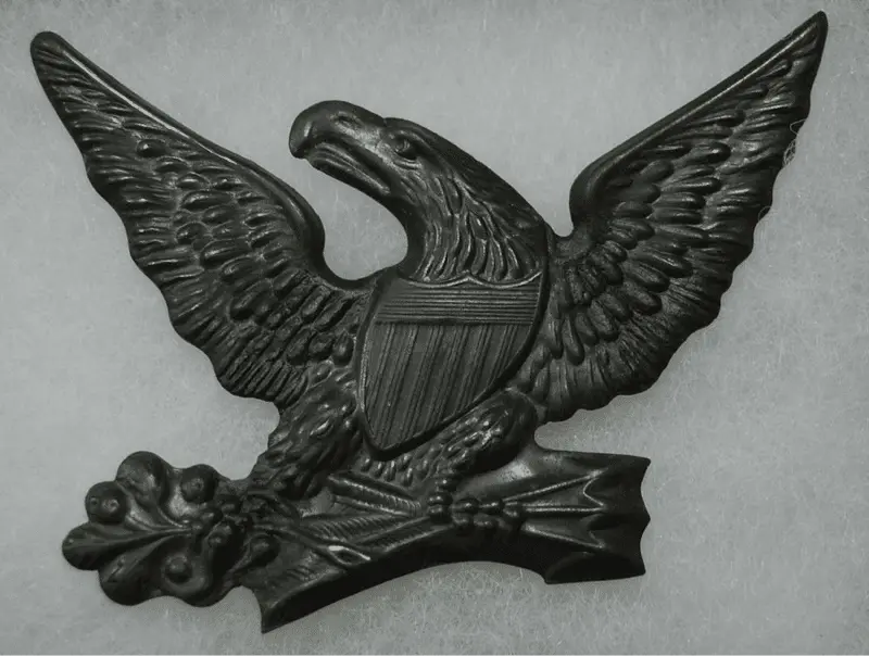Restored Eagle Hat Plate Found at a Seminole Indian War Fort Site.