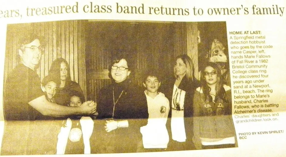 RETURNED CLASS RING TO FAMILY - GENTLEMEN WAS IN THE HOSPITAL AND COULD NOT BE THERE