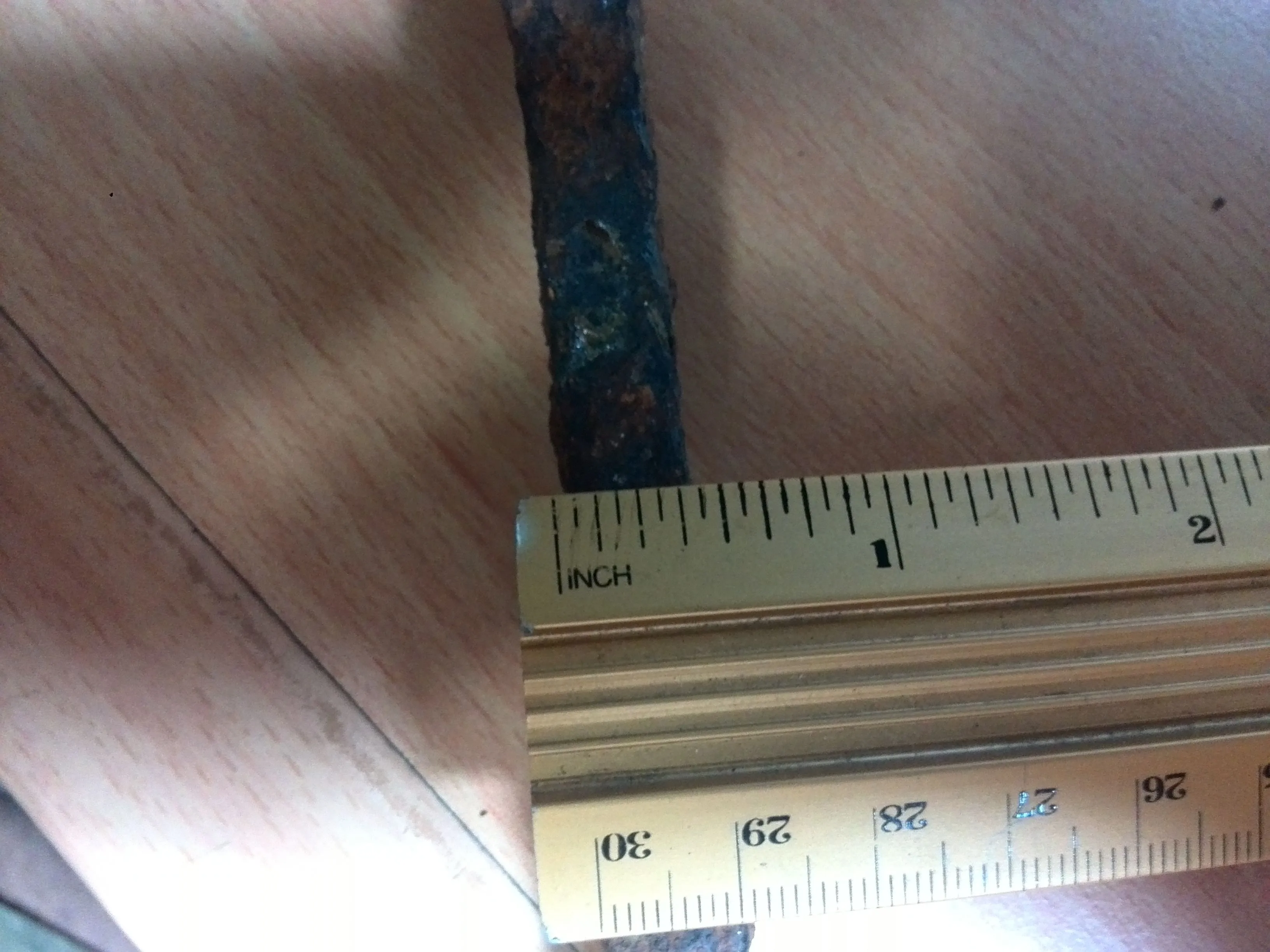 Rusted nail found in D.R.