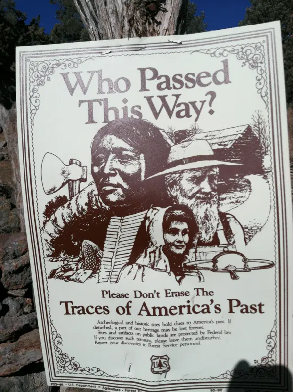 Sign posting on Hamilton -Pioche stage coach road off of Highway 6 to see Ellis Guard station. This treasure story, "Ellison Canyon Treasure." By, Dou