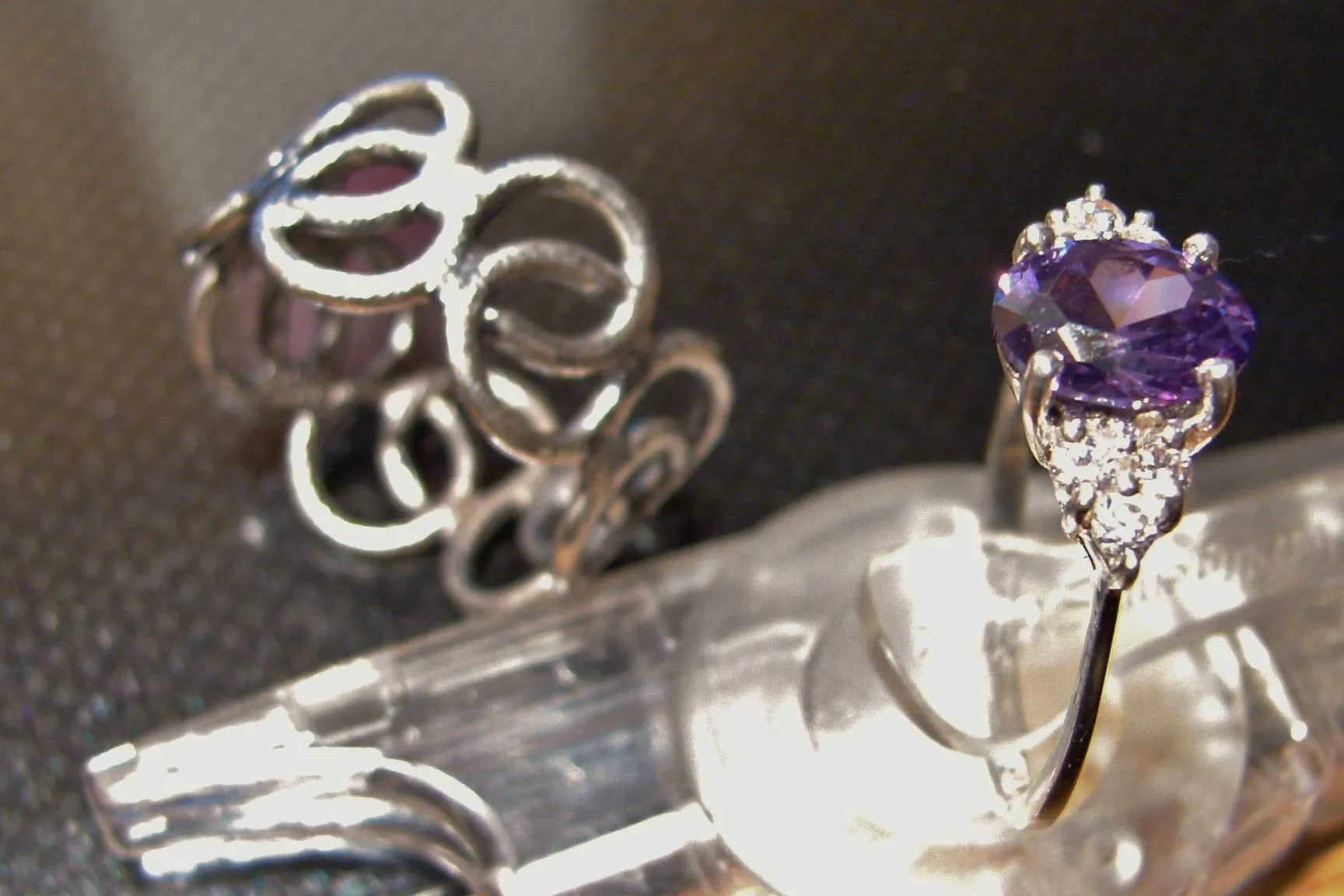 Silver Celtic knot, and Silver Amethyst stone