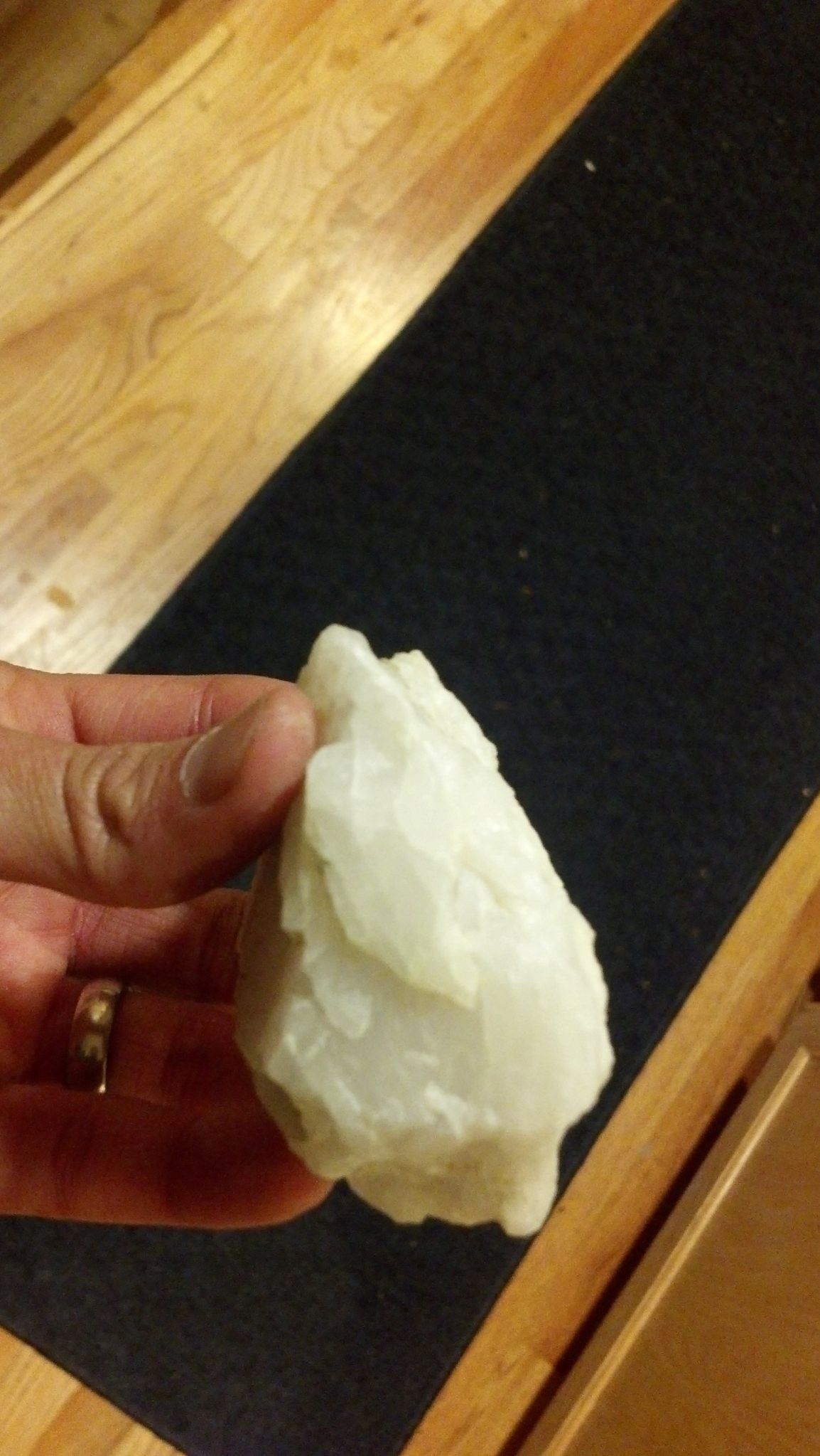Solid and clean. Found in a backyard with a rock garden. Loose random material from a WA state quarry. Sometimes interesting things end up in your own