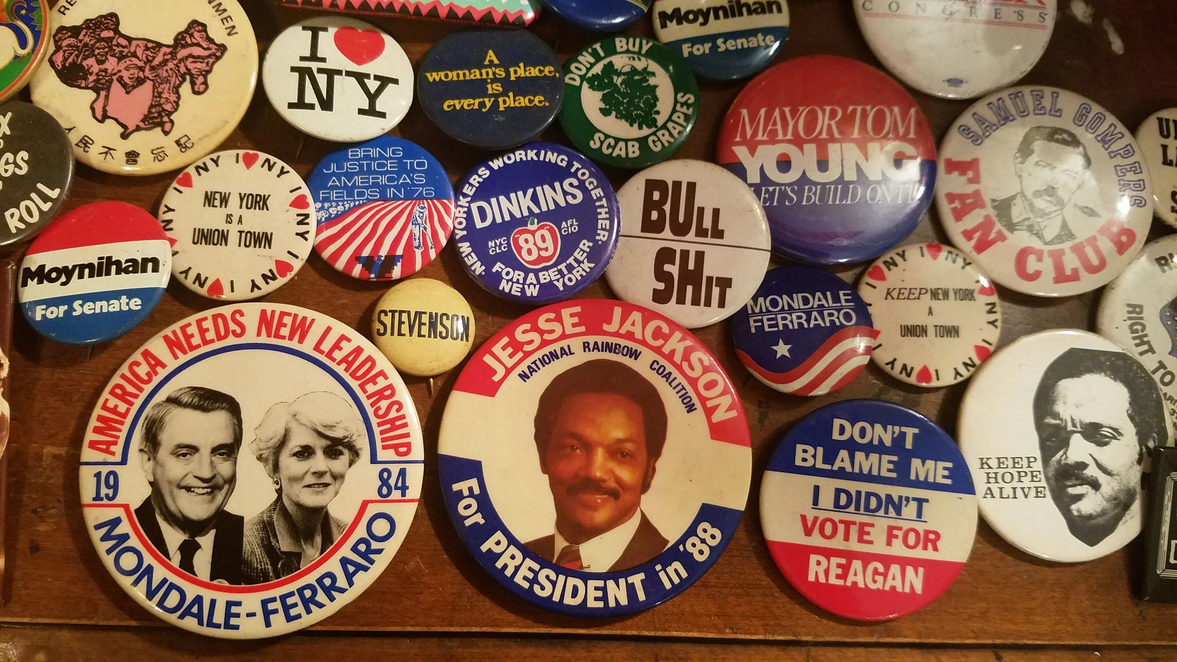 Some historic democrat political buttons I found.