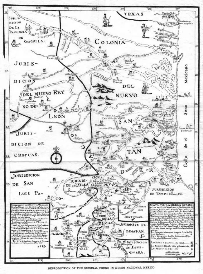 Spanish map of Texas