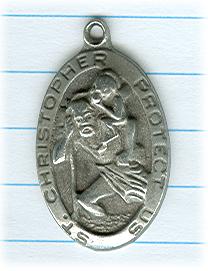 St christopher medallion