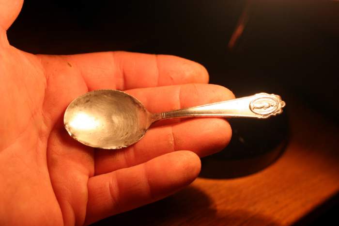 Sterling Catholic Spoon - Dug plowbent and toasted, Nice restore! http://forum.treasurenet.com/index.php/topic,400589.0.html